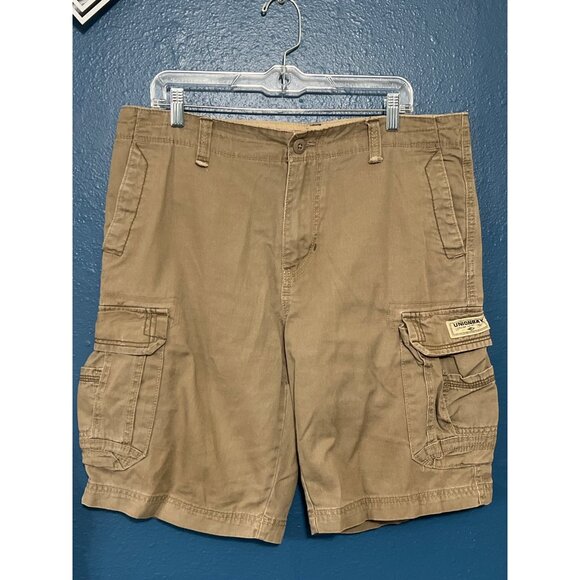 2 Pairs Lee & Unionbay Mens Cargo Shorts Size 34 Tan & Khaki - Picture 4 of 11